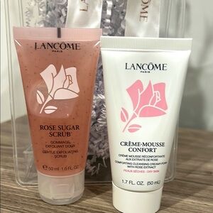 NEW Lancôme Skincare Set - Rose sugar scrub & Cream cleanser